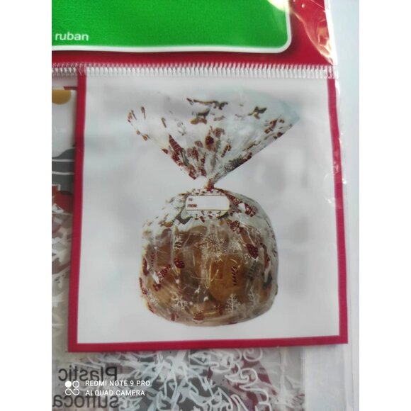 Christmas Gift Bags Set 2 With Tags Ribbon & Base Holiday Treat Bags For Giftin - Picture 3 of 13